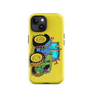 Furrow & Fields Tough Case for iPhone® iPhone 15 John Deere 6R 250 Pop Art | Tough Case for iPhone® Quality Farmers Merch
