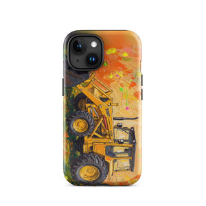 Furrow & Fields Tough Case for iPhone® iPhone 15 Massey Ferguson 50E Splash Art | Tough Case for iPhone® Quality Farmers Merch