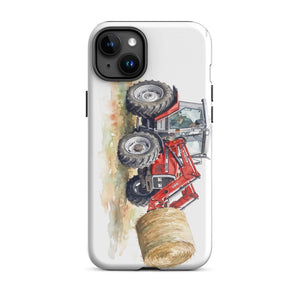 Furrow & Fields Tough Case for iPhone® iPhone 15 Plus Massey Ferguson 3070 Autotronic Watercolor | Tough Case for iPhone® Quality Farmers Merch