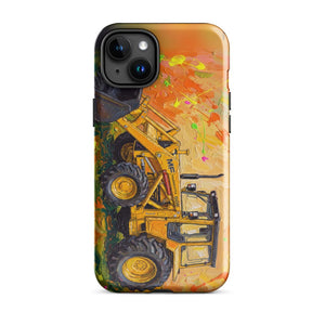 Furrow & Fields Tough Case for iPhone® iPhone 15 Plus Massey Ferguson 50E Splash Art | Tough Case for iPhone® Quality Farmers Merch