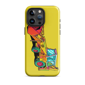Furrow & Fields Tough Case for iPhone® iPhone 15 Pro Max JCB 3C II Pop Art | Tough Case for iPhone® Quality Farmers Merch