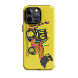 Furrow & Fields Tough Case for iPhone® iPhone 15 Pro Max JCB 3CX Sitemaster SRS Pop Art | Tough Case for iPhone® Quality Farmers Merch