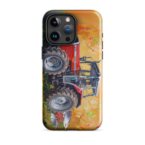 Furrow & Fields Tough Case for iPhone® iPhone 15 Pro Max Massey Ferguson 375 Splash Art | Tough Case for iPhone® Quality Farmers Merch