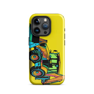 Furrow & Fields Tough Case for iPhone® iPhone 15 Pro Terex 860 Elite Pop Art | Tough Case for iPhone® Quality Farmers Merch