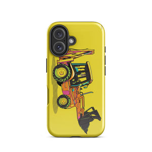 Furrow & Fields Tough Case for iPhone® iPhone 16 JCB 3CX Sitemaster SRS Pop Art | Tough Case for iPhone® Quality Farmers Merch