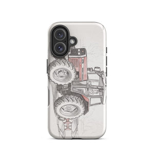 Furrow & Fields Tough Case for iPhone® iPhone 16 Massey Ferguson 375 Pencil Sketch | Tough Case for iPhone® Quality Farmers Merch