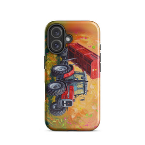 Furrow & Fields Tough Case for iPhone® iPhone 16 Massey Ferguson 6180 Splash Art | Tough Case for iPhone® Quality Farmers Merch