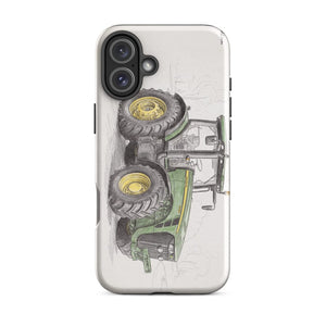 Furrow & Fields Tough Case for iPhone® iPhone 16 Plus John Deere 8345R Pencil Sketch | Tough Case for iPhone® Quality Farmers Merch