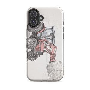 Furrow & Fields Tough Case for iPhone® iPhone 16 Plus Massey Ferguson 3070 Autotronic Pencil Sketch | Tough Case for iPhone® Quality Farmers Merch
