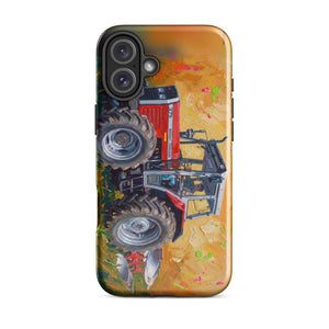 Furrow & Fields Tough Case for iPhone® iPhone 16 Plus Massey Ferguson 375 Splash Art | Tough Case for iPhone® Quality Farmers Merch