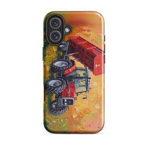 Furrow & Fields Tough Case for iPhone® iPhone 16 Plus Massey Ferguson 6180 Splash Art | Tough Case for iPhone® Quality Farmers Merch