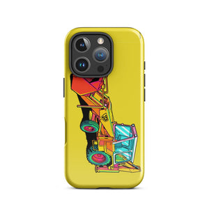 Furrow & Fields Tough Case for iPhone® iPhone 16 Pro JCB 3C II Pop Art | Tough Case for iPhone® Quality Farmers Merch
