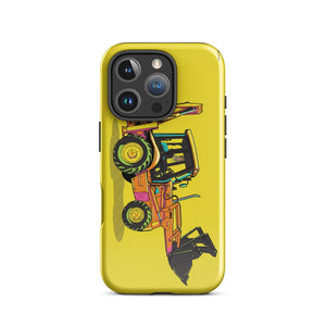 Furrow & Fields Tough Case for iPhone® iPhone 16 Pro JCB 3CX Sitemaster SRS Pop Art | Tough Case for iPhone® Quality Farmers Merch