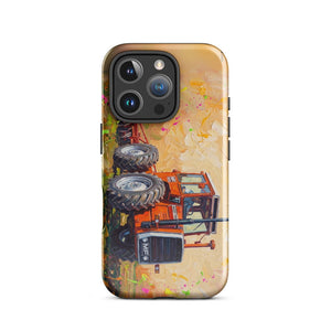 Furrow & Fields Tough Case for iPhone® iPhone 16 Pro Massey Ferguson 1200 Splash Art | Tough Case for iPhone® Quality Farmers Merch