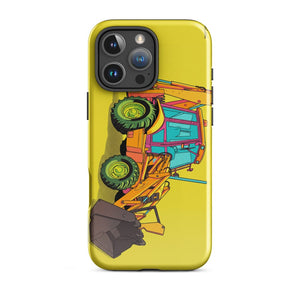 Furrow & Fields Tough Case for iPhone® iPhone 16 Pro Max JCB 3CX Sitemaster Plus Pop Art | Tough Case for iPhone® Quality Farmers Merch