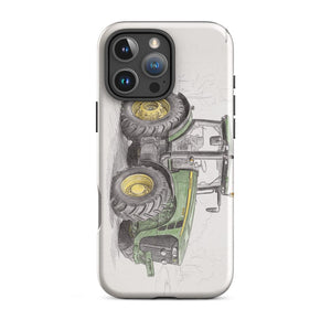 Furrow & Fields Tough Case for iPhone® iPhone 16 Pro Max John Deere 8345R Pencil Sketch | Tough Case for iPhone® Quality Farmers Merch
