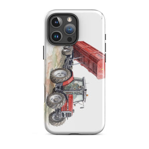 Furrow & Fields Tough Case for iPhone® iPhone 16 Pro Max Massey Ferguson 6180 Watercolor | Tough Case for iPhone® Quality Farmers Merch
