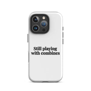Furrow & Fields Tough Case for iPhone® iPhone 16 Pro Still Playing With Combines | Tough Case for iPhone® Quality Farmers Merch