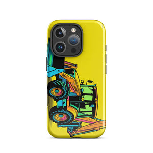 Furrow & Fields Tough Case for iPhone® iPhone 16 Pro Terex 860 Elite Pop Art | Tough Case for iPhone® Quality Farmers Merch