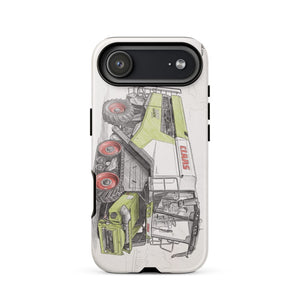 Furrow & Fields Tough Case for iPhone® iPhone 17 Air CLAAS Lexion 8600 TerraTrac Pencil Sketch | Tough Case for iPhone® Quality Farmers Merch