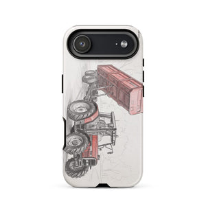 Furrow & Fields Tough Case for iPhone® iPhone 17 Air Massey Ferguson 6180 Pencil Sketch | Tough Case for iPhone® Quality Farmers Merch