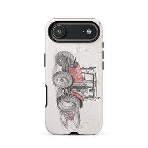 Furrow & Fields Tough Case for iPhone® iPhone 17 Air Massey Ferguson 6255 Pencil Sketch | Tough Case for iPhone® Quality Farmers Merch