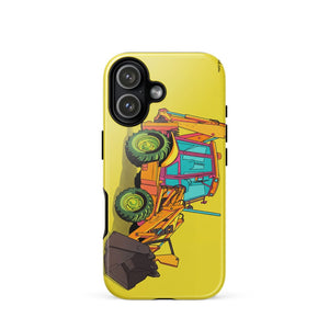 Furrow & Fields Tough Case for iPhone® iPhone 17 JCB 3CX Sitemaster Plus Pop Art | Tough Case for iPhone® Quality Farmers Merch