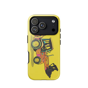 Furrow & Fields Tough Case for iPhone® iPhone 17 Pro JCB 3CX Sitemaster SRS Pop Art | Tough Case for iPhone® Quality Farmers Merch