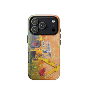 Furrow & Fields Tough Case for iPhone® iPhone 17 Pro JCB 4D II Splash Art | Tough Case for iPhone® Quality Farmers Merch