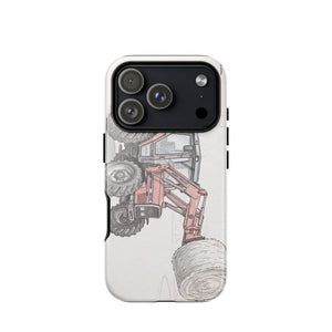 Furrow & Fields Tough Case for iPhone® iPhone 17 Pro Massey Ferguson 3070 Autotronic Pencil Sketch | Tough Case for iPhone® Quality Farmers Merch