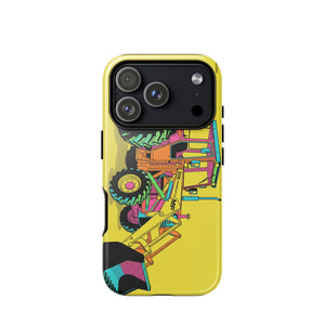 Furrow & Fields Tough Case for iPhone® iPhone 17 Pro Massey Ferguson 50E Pop Art | Tough Case for iPhone® Quality Farmers Merch