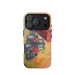 Furrow & Fields Tough Case for iPhone® iPhone 17 Pro Massey Ferguson 6180 Splash Art | Tough Case for iPhone® Quality Farmers Merch