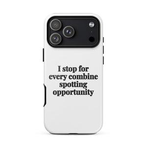 Furrow & Fields Tough Case for iPhone® iPhone 17 Pro Max I Stop for Every Combine Spotting Opportunity | Tough Case for iPhone® Quality Farmers Merch