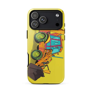 Furrow & Fields Tough Case for iPhone® iPhone 17 Pro Max JCB 3CX Sitemaster Plus Pop Art | Tough Case for iPhone® Quality Farmers Merch