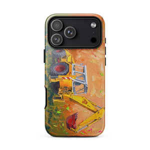 Furrow & Fields Tough Case for iPhone® iPhone 17 Pro Max JCB 4D II Splash Art | Tough Case for iPhone® Quality Farmers Merch