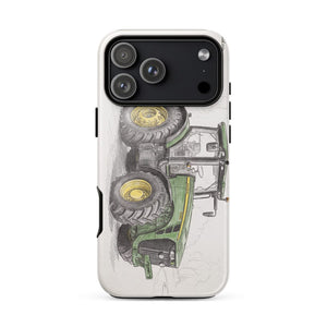 Furrow & Fields Tough Case for iPhone® iPhone 17 Pro Max John Deere 8345R Pencil Sketch | Tough Case for iPhone® Quality Farmers Merch