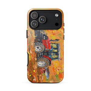 Furrow & Fields Tough Case for iPhone® iPhone 17 Pro Max Massey Ferguson 6255 Splash Art | Tough Case for iPhone® Quality Farmers Merch