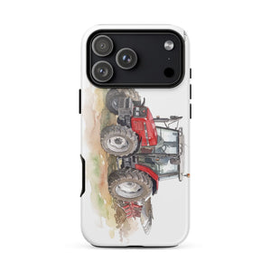 Furrow & Fields Tough Case for iPhone® iPhone 17 Pro Max Massey Ferguson 6255 Watercolor | Tough Case for iPhone® Quality Farmers Merch