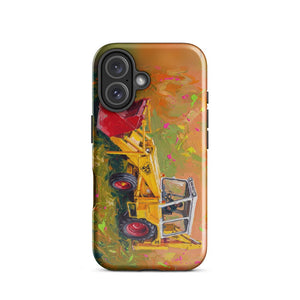 Furrow & Fields Tough Case for iPhone® JCB 3C II Splash Art | Tough Case for iPhone® Quality Farmers Merch