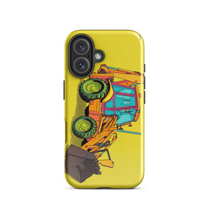 Furrow & Fields Tough Case for iPhone® JCB 3CX Sitemaster Plus Pop Art | Tough Case for iPhone® Quality Farmers Merch