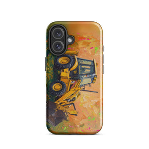 Furrow & Fields Tough Case for iPhone® JCB 3CX Sitemaster Plus Splash Art | Tough Case for iPhone® Quality Farmers Merch
