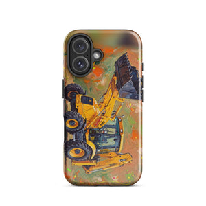 Furrow & Fields Tough Case for iPhone® JCB 3CX Sitemaster SRS Splash Art | Tough Case for iPhone® Quality Farmers Merch