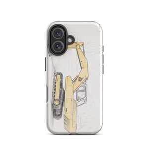 Furrow & Fields Tough Case for iPhone® JCB 806 Pencil Sketch | Tough Case for iPhone® Quality Farmers Merch