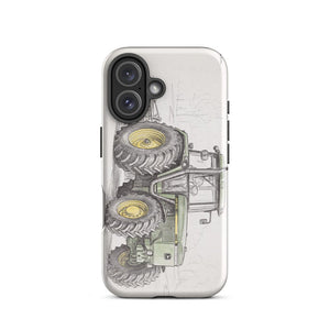 Furrow & Fields Tough Case for iPhone® John Deere 4955 Pencil Sketch | Tough Case for iPhone® Quality Farmers Merch