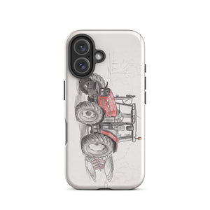 Furrow & Fields Tough Case for iPhone® Massey Ferguson 6255 Pencil Sketch | Tough Case for iPhone® Quality Farmers Merch