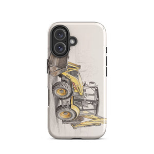 Furrow & Fields Tough Case for iPhone® Terex 860 Elite Pencil Sketch | Tough Case for iPhone® Quality Farmers Merch