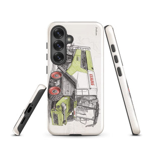 Furrow & Fields Tough case for Samsung® CLAAS Lexion 8600 TerraTrac Pencil Sketch | Tough case for Samsung® Quality Farmers Merch
