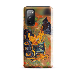 Furrow & Fields Tough case for Samsung® Glossy / Samsung Galaxy S20 FE JCB 3CX Sitemaster SRS Splash Art | Tough case for Samsung® Quality Farmers Merch