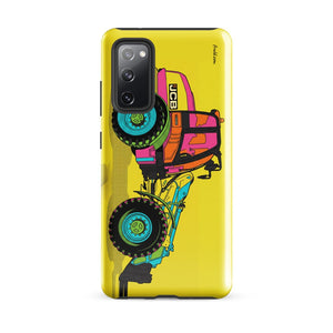 Furrow & Fields Tough case for Samsung® Glossy / Samsung Galaxy S20 FE JCB TM420 Pop Art | Tough case for Samsung® Quality Farmers Merch