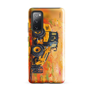 Furrow & Fields Tough case for Samsung® Glossy / Samsung Galaxy S20 FE JCB TM420 Splash Art | Tough case for Samsung® Quality Farmers Merch